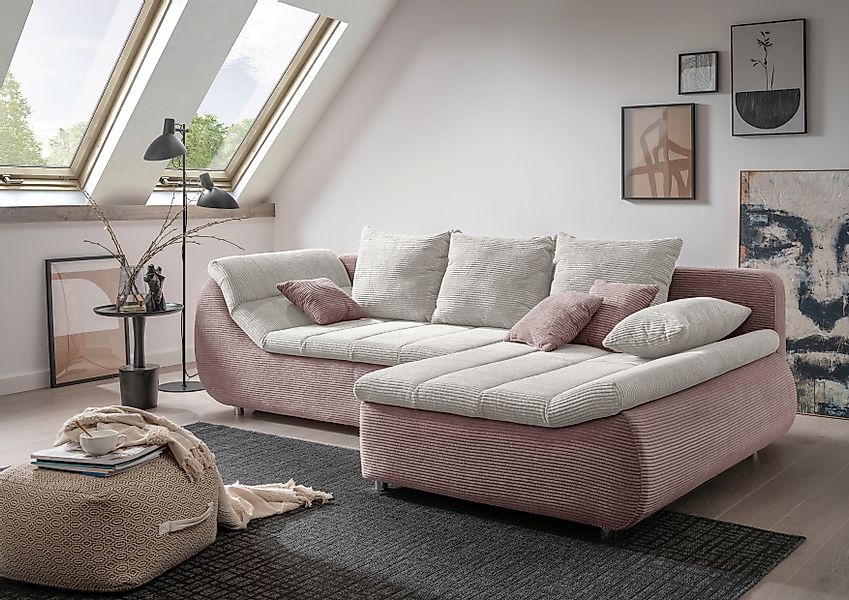 INOSIGN Ecksofa Imola, bequem, aktuelle Steppung günstig online kaufen