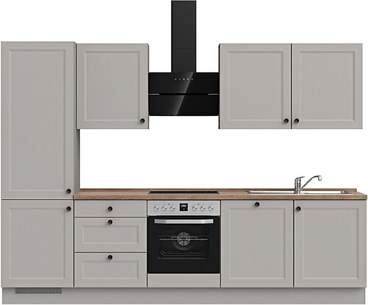 nobilia® Küchenzeile »"Cascada II"«, vormontiert, Breite 300 cm, Ausrichtun günstig online kaufen