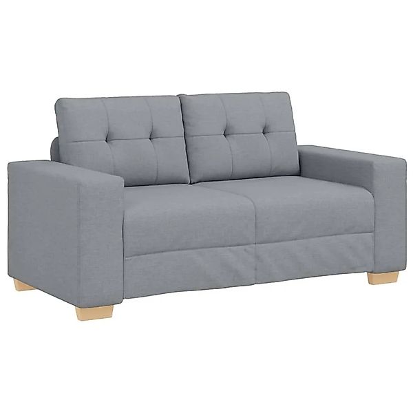 vidaXL Zweisitzer-Sofa Hellgrau 120 cm Stoff 4105068 günstig online kaufen