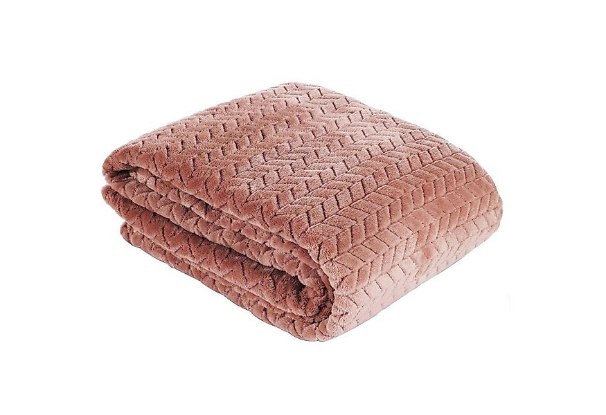 Plaid Cindy, Design91, Warm Kuschelig Gemustert Einfarbig Kuscheldecke Sofa günstig online kaufen