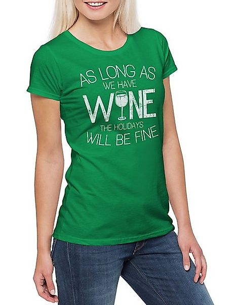 Urban Backwoods Print-Shirt As Long As We Have Wine Damen T-Shirt Wein Urla günstig online kaufen