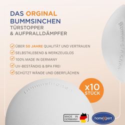 homeXpert Wandtürstopper Türpuffer BUMMSINCHEN 10-er Pack günstig online kaufen