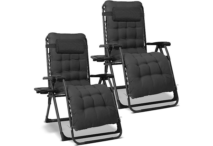 HOMECALL Gartenliege Sonnenliege Klappbar, Liegestuhl mit Weiches Kissen, X günstig online kaufen