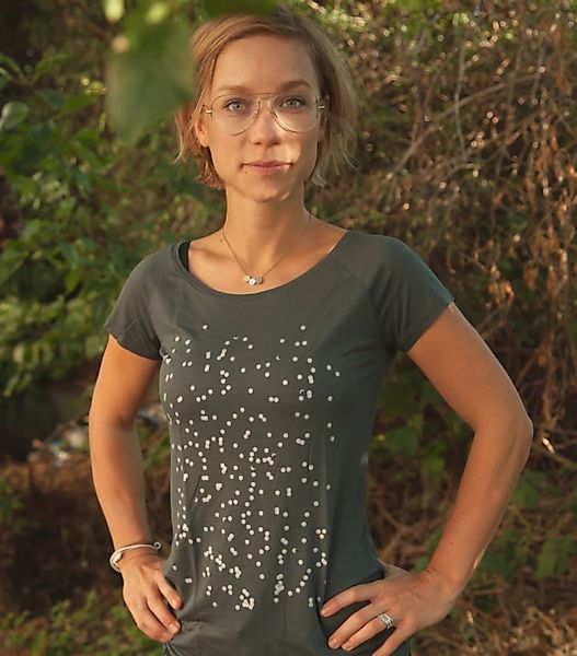 Konfetti Silber V2 - Fair Gehandeltes Tencel Frauen T-shirt günstig online kaufen