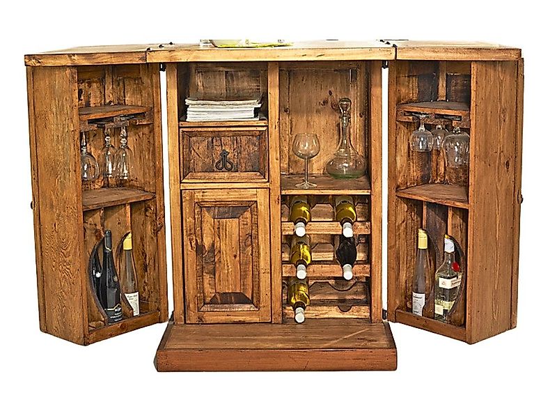 WOLF MÖBEL Barschrank MEXIKO Barkommode aufklappbar günstig online kaufen