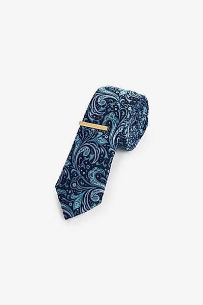 Next Krawatte Schmale Design-Krawatte und Krawattenclip günstig online kaufen