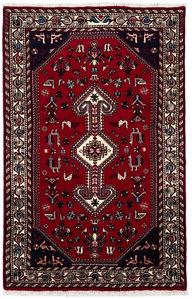 morgenland Wollteppich »Abadeh Medaillon Rosso scuro 149 x 106 cm«, rechtec günstig online kaufen
