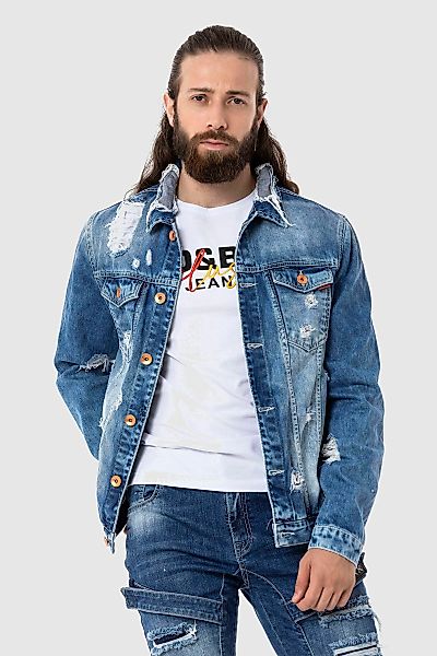 Cipo & Baxx Jeansjacke "Jacke", ohne Kapuze, im destroyed Look günstig online kaufen