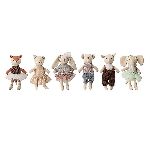 Bloomingville Plüschfigur Animal friends Doll, Stofftiere 6er Set, Plüschti günstig online kaufen