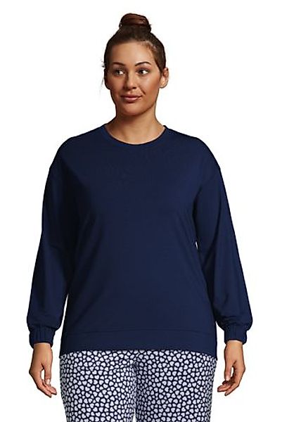 Pyjama-Sweatshirt aus Stretch-Jersey in großen Größen, Damen, Größe: 52-54 günstig online kaufen