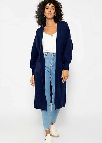 SASSYCLASSY Cardigan Strickjacke Damen lang mit Taschen Cardigan Damen mit günstig online kaufen