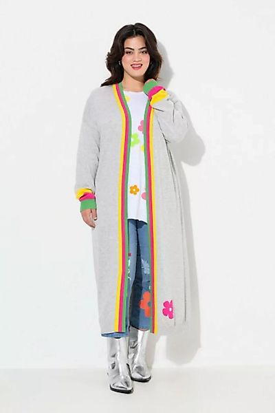 Angel of Style Strickjacke Long-Strickjacke Straight Fit Neon-Rippbündchen günstig online kaufen