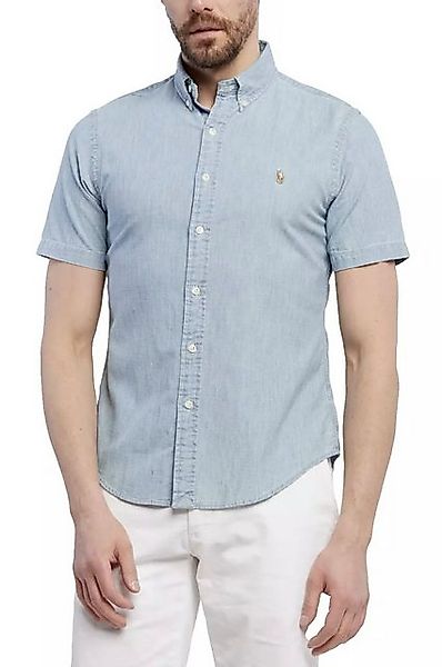 Polo Ralph Lauren Kurzarmhemd Slim Fit Hemd Klassisches Retro-Shirt aus Bau günstig online kaufen
