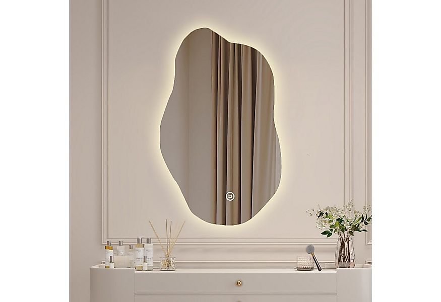 WDWRITTI Schminkspiegel Wand Kosmetikspiegel Wandspiegel Asymmetrisch Rahme günstig online kaufen