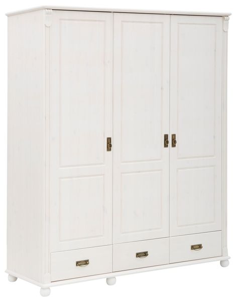 Home affaire Drehtürenschrank »"Aimo", 3 türig, Landhausstil, Kassetten« B/ günstig online kaufen