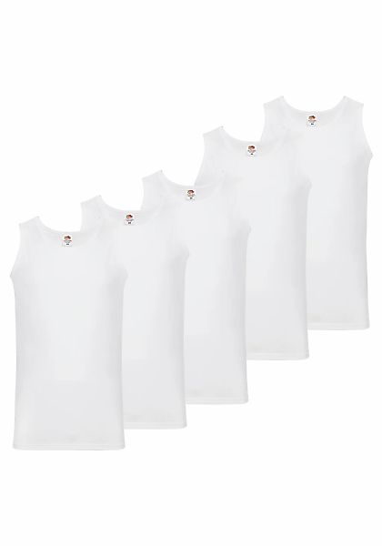 Fruit of the Loom Tanktop Packung, 5 Stk. tlg. aus reiner Baumwolle, Rundha günstig online kaufen