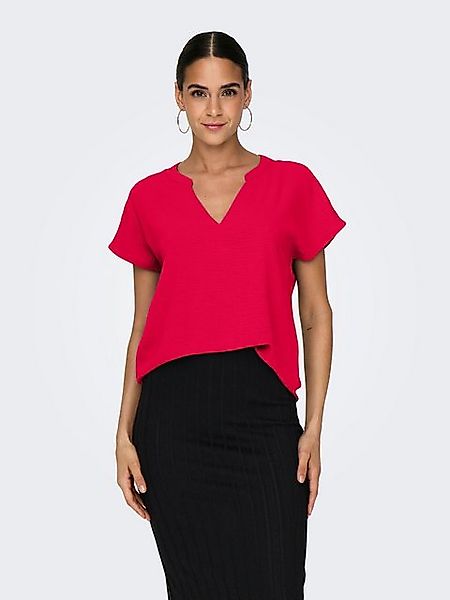 JACQUELINE de YONG Blusenshirt Einfarbige Kurzarm V-Ausschnitt Blouse JDYLI günstig online kaufen