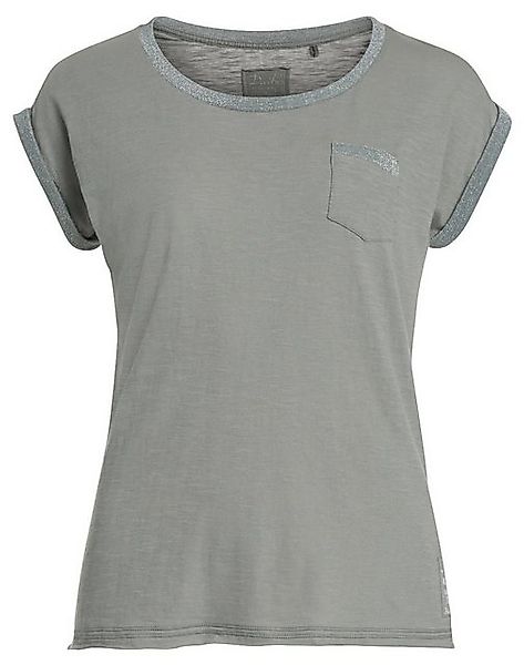 DAILY´S Blusenshirt GALINA: Damen T-Shirt mit Lurex Besatz günstig online kaufen