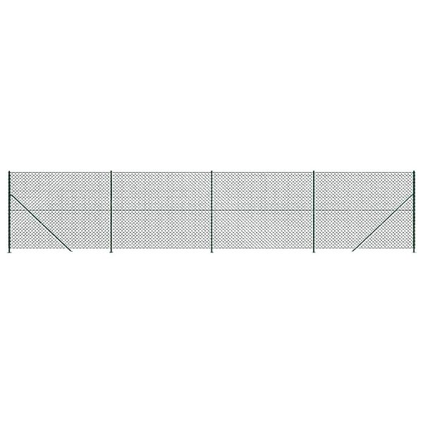 vidaXL Maschendrahtzaun mit Bodenflansch Grün 1,4x10 m 153939 günstig online kaufen