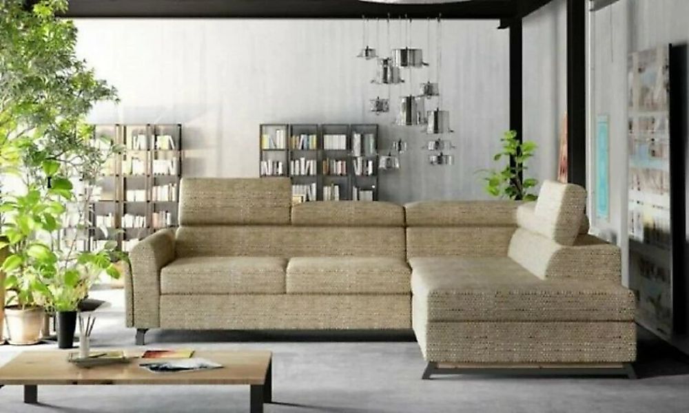 JVmoebel Ecksofa, Designer Sofa Couch Ecksofa Textil Polster Garnitur Wohnl günstig online kaufen