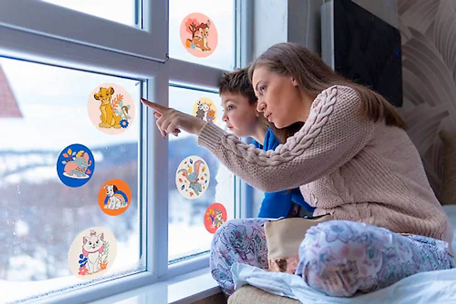 Komar Fensterbild »Better Together Bubbles - Größe 30 x 30 cm, 2 Bogen« günstig online kaufen