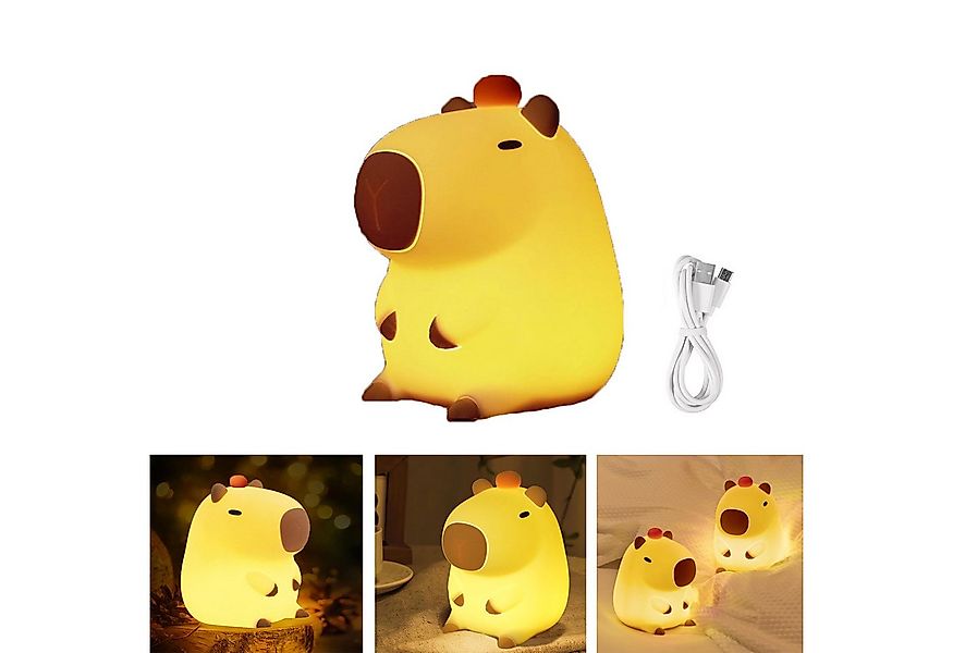 MUPOO LED Nachtlicht Urlaubs Capybara Lampe Silikon Nachtlicht Timer USB-Au günstig online kaufen