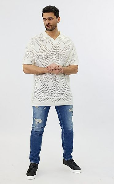 Denim House Poloshirt Lässiges Herren Oversized Sommer Feinstrick Poloshirt günstig online kaufen