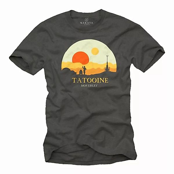 MAKAYA T-Shirt Herren Mos Eisley R2 Tatooine Star Motiv Sterne günstig online kaufen