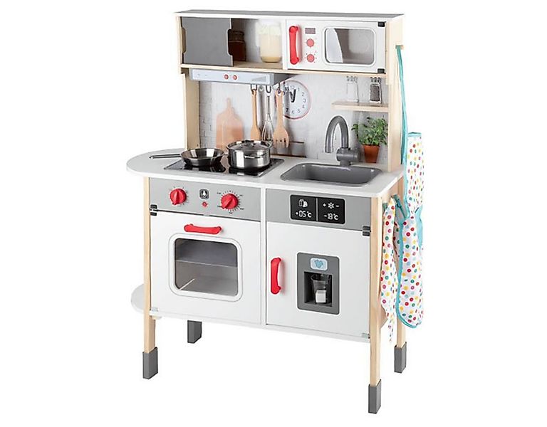 Playtive Spielküche PLAYTIVE Holzküche Spielherd Kinderküche Licht 3-fach V günstig online kaufen
