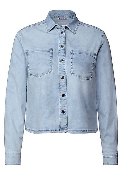 STREET ONE Klassische Bluse Denim Hemdbluse günstig online kaufen