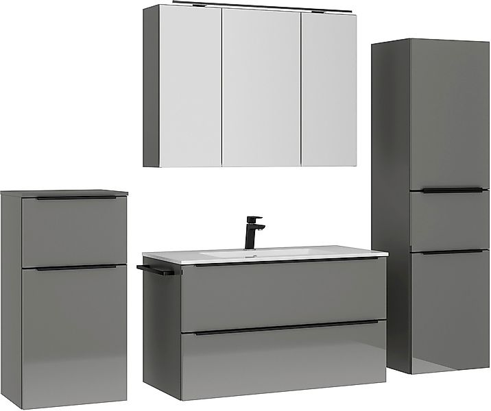 nobilia Badmöbel-Set "Levere" vormontiert, mit Soft-Close, 4 Stk. tlg. günstig online kaufen