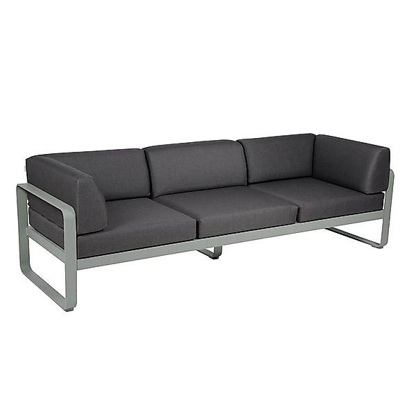 Bellevie 3-Sitzer Club Sofa Outdoor C7 Lapilligrau A3 Graphitgrau günstig online kaufen