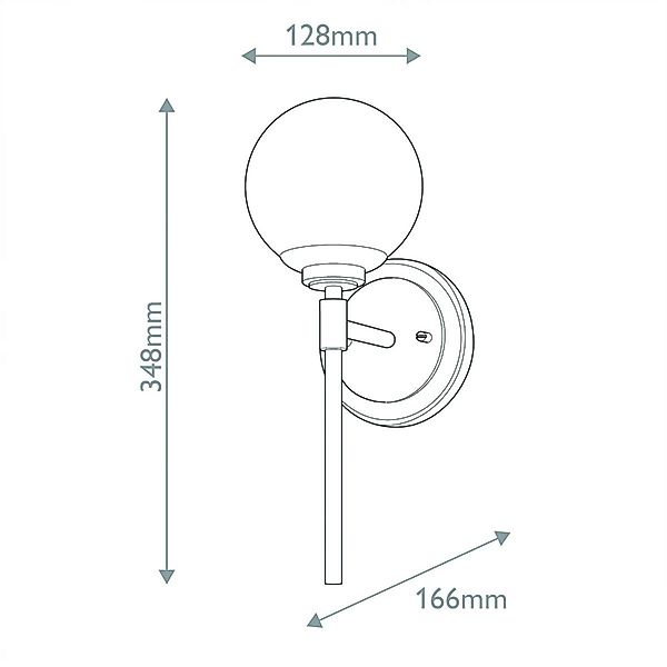 Wandlampe Benno 1 schwarz-bronze, weiß, Stahl, Glas IP44 G9 günstig online kaufen