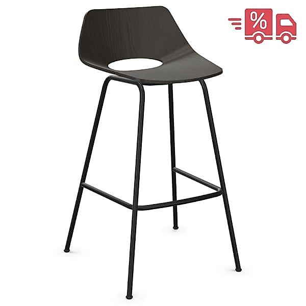 ABVERKAUF: THONET S 661 H Barhocker | Edelholz schwarz | Gestell schwarz ma günstig online kaufen