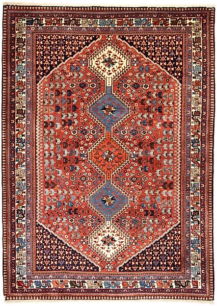 morgenland Wollteppich »Yalameh Teppich handgeknüpft rot«, rechteckig günstig online kaufen