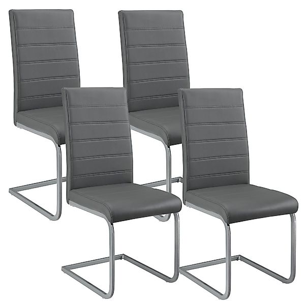 Juskys Freischwinger Vegas, hohe Rückenlehne, pflegeleicht, günstig online kaufen