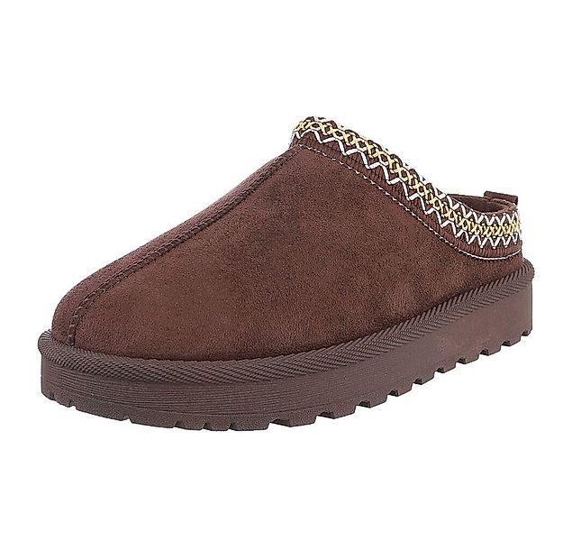 Ital-Design Bequeme Clogs für Damen mit dekorativen Details Snowboots (9045 günstig online kaufen