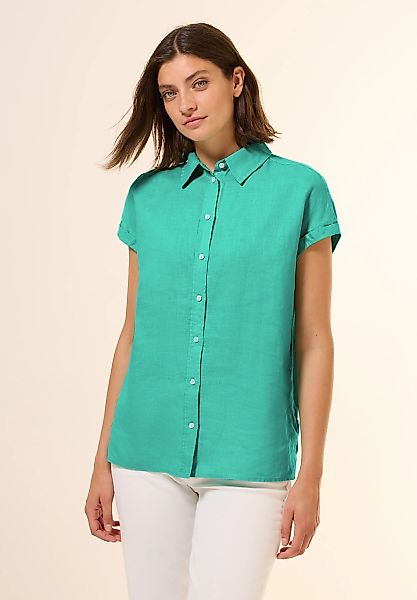 Cecil Kurzarmbluse mit Seitlichen Einschlitzen am Saum günstig online kaufen