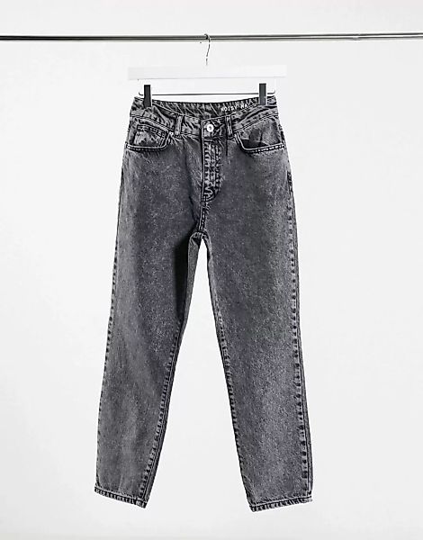 Noisy May – Isobel – Hochwertige Mom-Jeans in Grau mit hohem Taillenbund günstig online kaufen