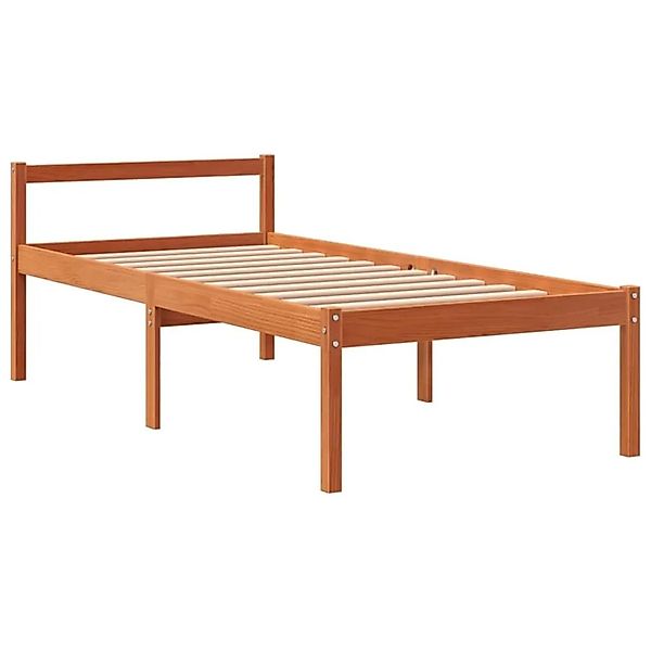 vidaXL Seniorenbett Wachsbraun 90x190 cm Massivholz Kiefer 844151 günstig online kaufen