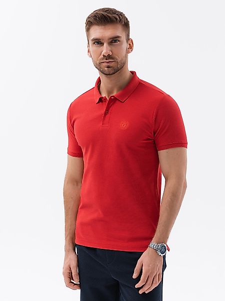 OMBRE Poloshirt Ombre Herren-Pique-Strick-Poloshirt - dunkelrot günstig online kaufen