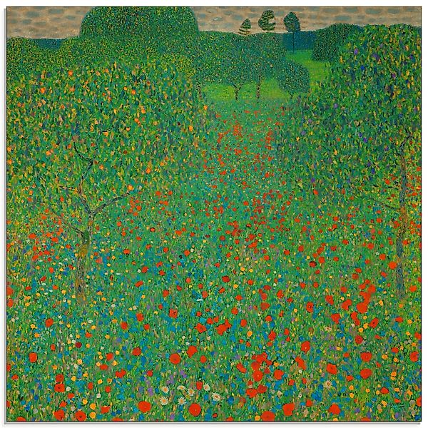 Artland Glasbild "Feld mit Mohn", Blumen, (1 St.), in verschiedenen Größen günstig online kaufen