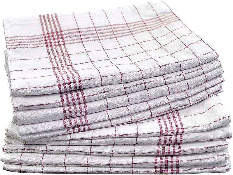 Dyckhoff Geschirrtuch KARO / Halbleinen - 50x70 cm, (Set, 10-tlg) günstig online kaufen