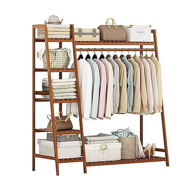 WAOHO Kleiderständer Multifunktionale Kleiderständer aus Bambus, Garderoben günstig online kaufen