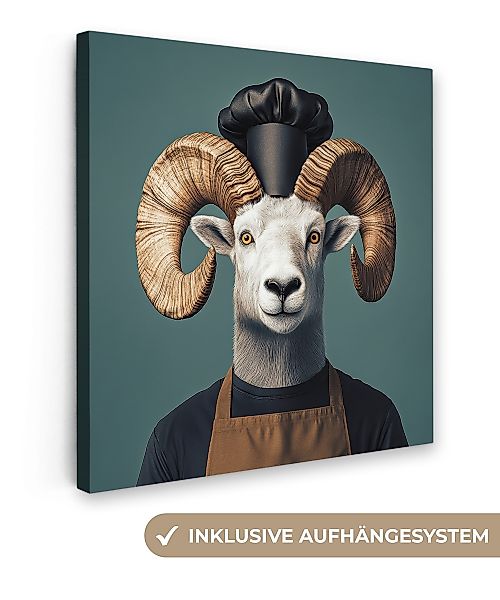 OneMillionCanvasses® Leinwandbild Ziege - Hörner - günstig online kaufen