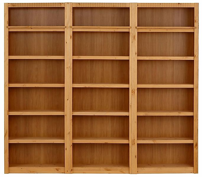Home affaire Bücherwand »Bergen«, aus schönem massivem Kiefernholz, 3 tlg. günstig online kaufen