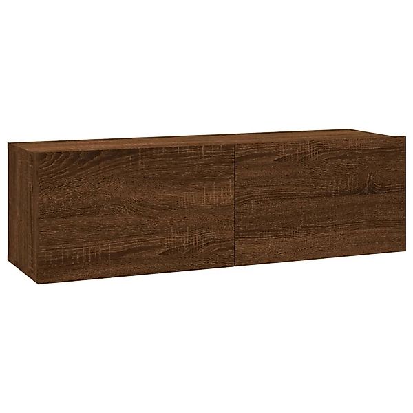 vidaXL TV-Wandschrank Braun Eiche 100x30x30 cm Holzwerkstoff günstig online kaufen