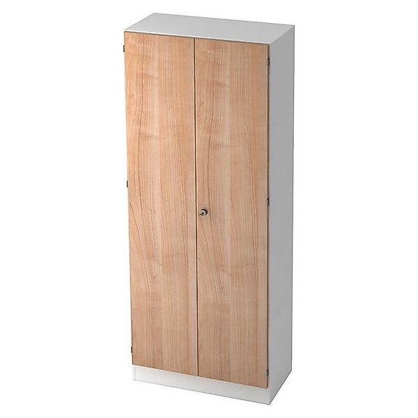 bümö Aktenschrank office Büroschrank - 5 Ordnerhöhen Dekor: Weiß/Nussbaum günstig online kaufen