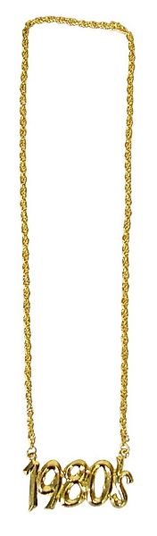 Das Kostümland Kostüm Goldene Halskette mit Jahreszahl 1980 günstig online kaufen