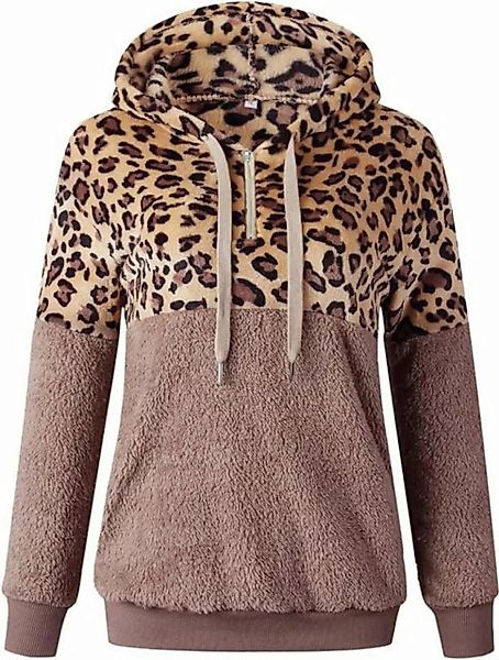 RUZU UG Anorak Winterjacke Damen Hoodie Sweatshirt Warmer Fleecemantel (1-S günstig online kaufen
